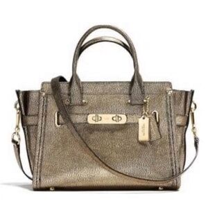Coach Swagger 27 Metallic Gold 36497 Satchel/Crossbody $450
